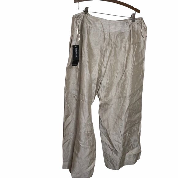 Jones New York Collection Size 22WP Tan Pants St Tropez linen blend Chino/Jivo - Picture 2 of 2